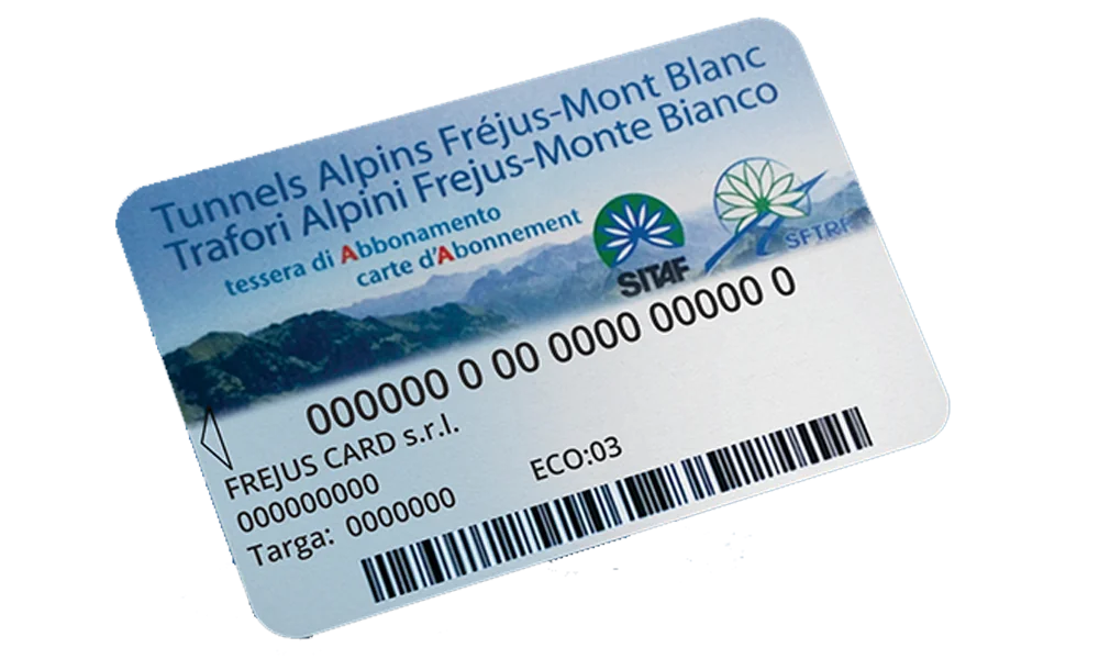 Frejus Card per i pedaggi dei trafori alpini